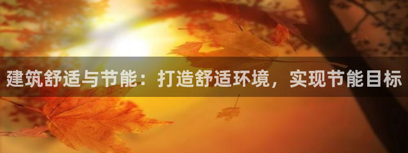 e尊官网：建筑舒适与节能：打造舒适环境，实现节能目标