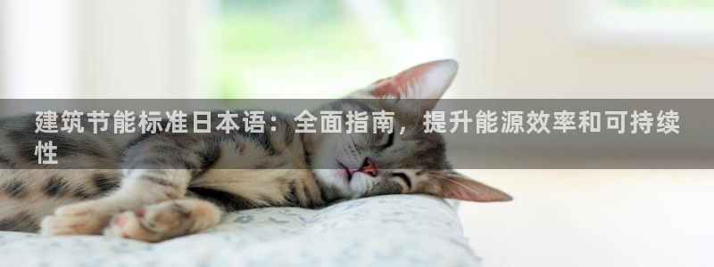 e尊国际的手机登录网站：建筑节能标准日本语：全面指南，提升能源效率和可持续
性