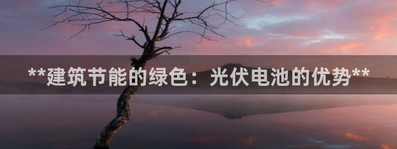 e尊国际官网app：**建筑节能的绿色：光伏电池的优势**