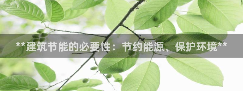 e尊国际客户端：**建筑节能的必要性：节约能源、保护环境**