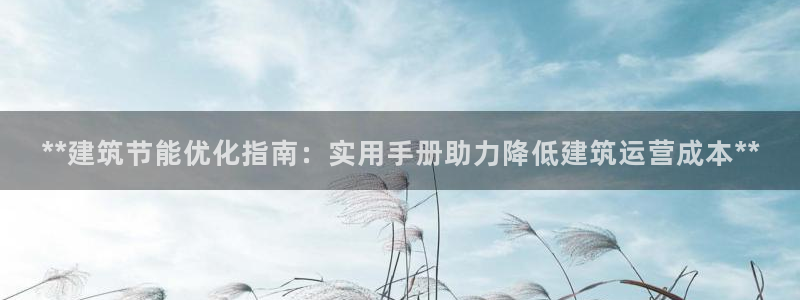e尊国际娱乐官网地址：**建筑节能优化指南：实用手册助力降低建筑运营成本**