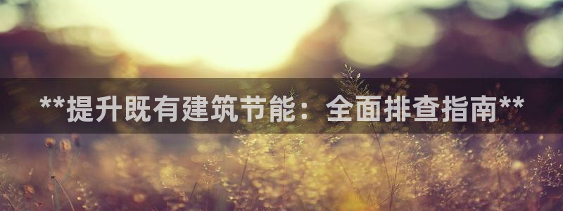 e尊国际是个黑网：**提升既有建筑节能：全面排查指南**