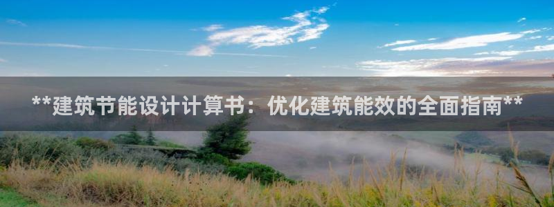 E尊国际网站：**建筑节能设计计算书：优化建筑能效的全面指南**
