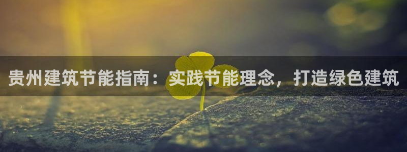 e尊国际客户端：贵州建筑节能指南：实践节能理念，打造绿色建筑