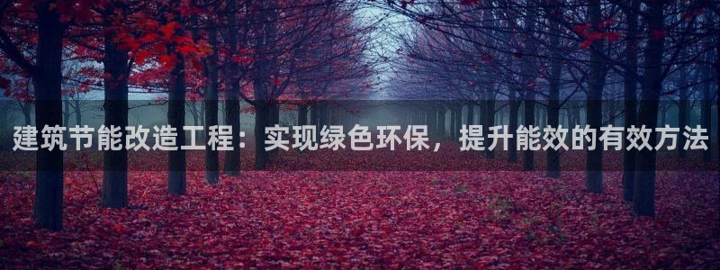 e尊国际app：建筑节能改造工程：实现绿色环保，提升能效的有效方法