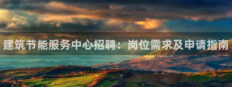 e尊国际官网app：建筑节能服务中心招聘：岗位需求及申请指南