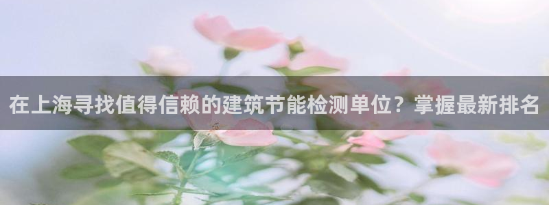 E尊国际网站：在上海寻找值得信赖的建筑节能检测单位？掌握最新排名